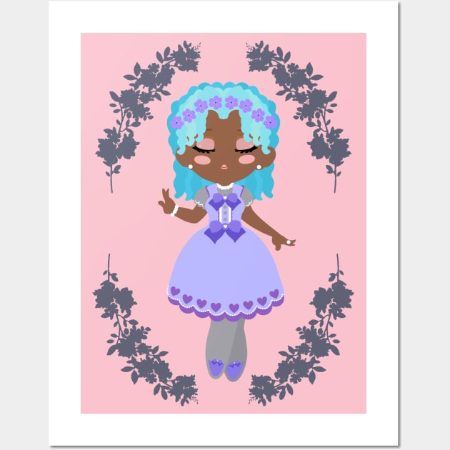 Elegant Gothic Lolita 2 Wall Art by GrannyPomshka